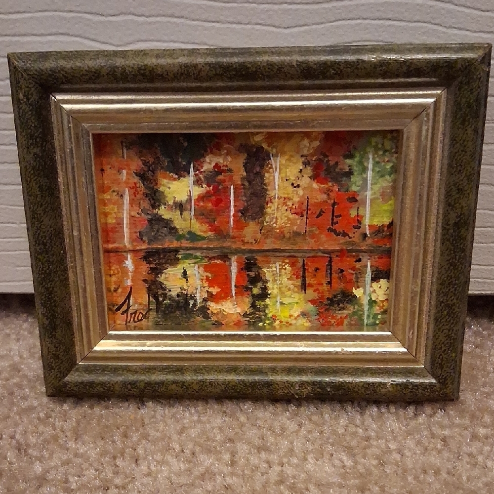 Hand Crafted Lake Reflections Painting